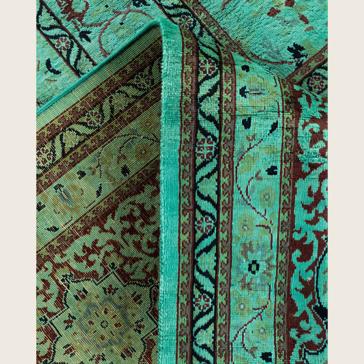 Green Traditional Samsara Wool Rug - 10'1" x 14'2"