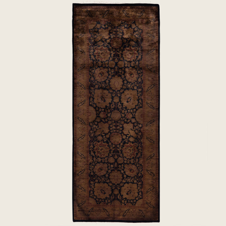 Brown Traditional Samsara Wool Runner - 2'7" x 6'8"