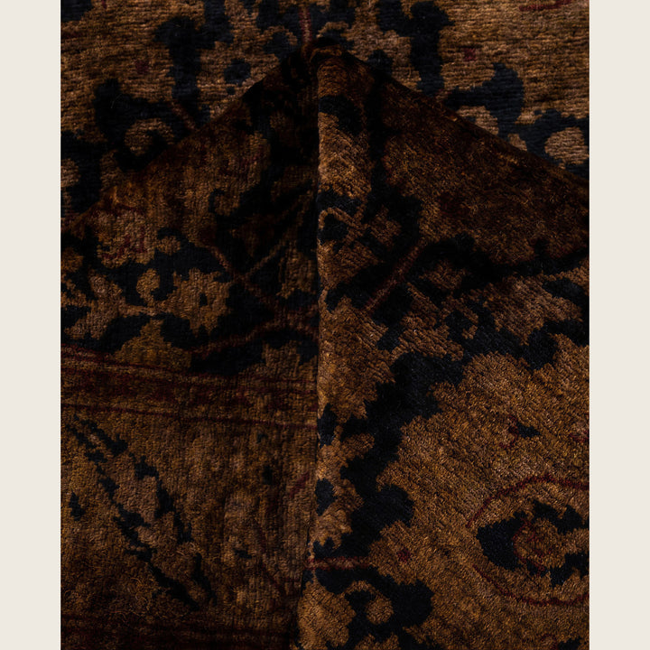 Brown Traditional Samsara Wool Runner - 2'7" x 6'8"