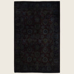 Black Traditional Samsara Wool Rug - 4'1" x 6'2"