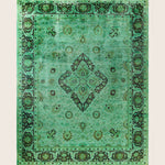 Green Traditional Samsara Wool Rug - 9'1" x 11'9"