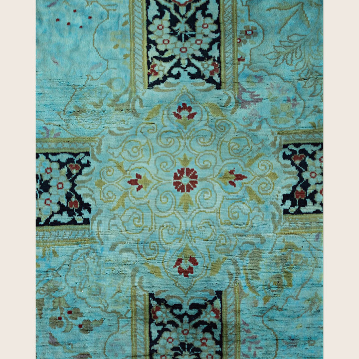 Blue Traditional Samsara Wool Rug - 9'2" x 12'1"