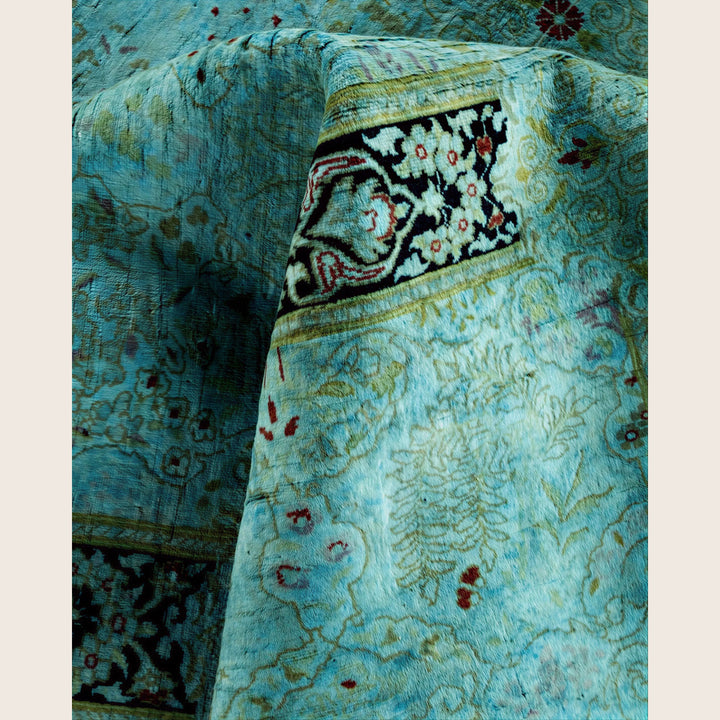 Blue Traditional Samsara Wool Rug - 9'2" x 12'1"