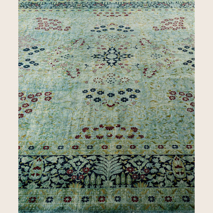 Blue Traditional Samsara Wool Rug - 9'3" x 11'10"