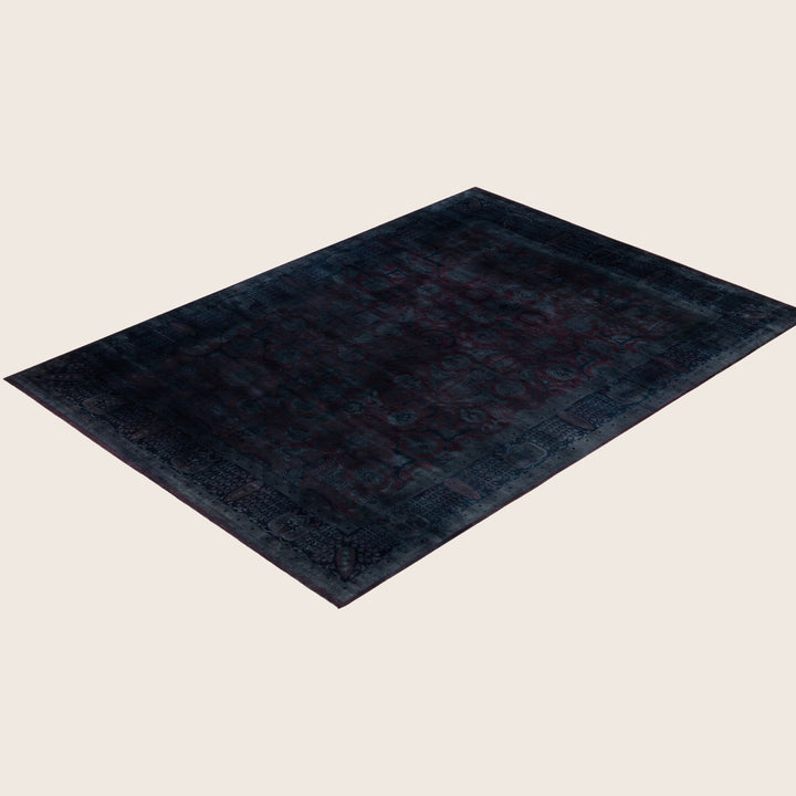 Black Traditional Samsara Wool Rug - 9'1" x 12'4"