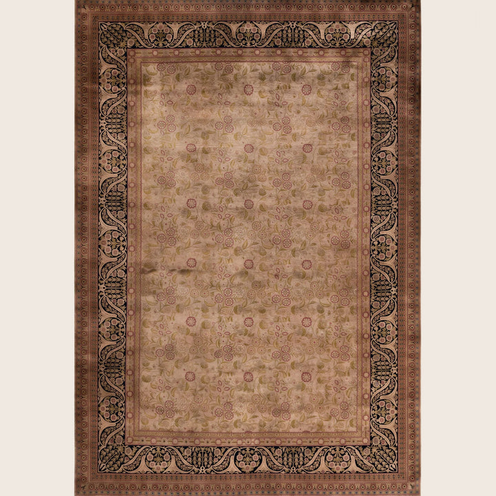 Brown Traditional Samsara Wool Rug - 6'3" x 9'