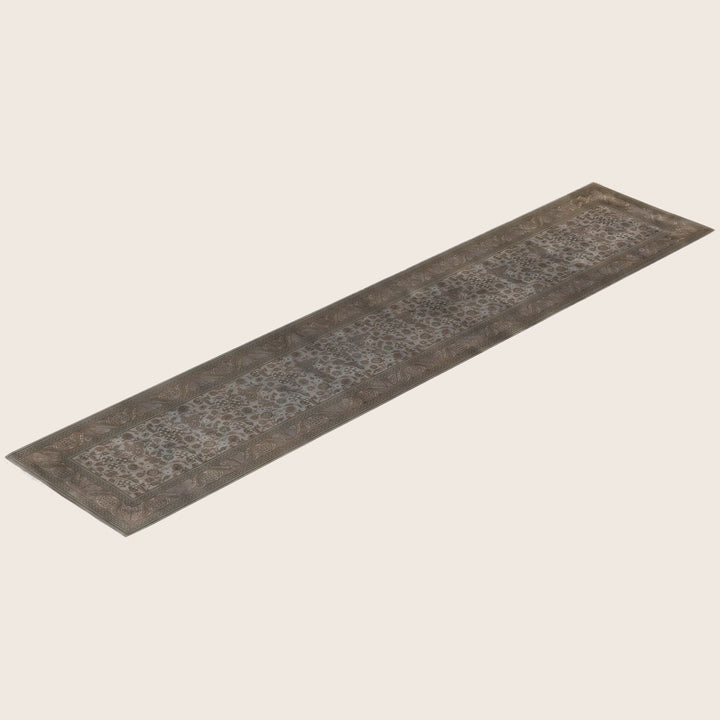 Grey Traditional Samsara Wool Runner - 2'7" x 12'6"