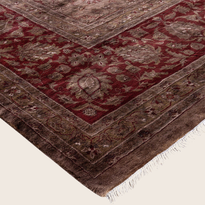 Brown Traditional Samsara Wool Rug - 10'1" x 14'6"