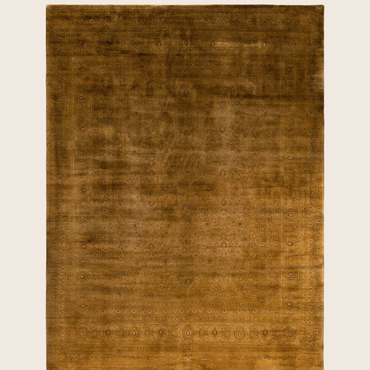 Gold Traditional Samsara Wool Rug - 9' x 12'
