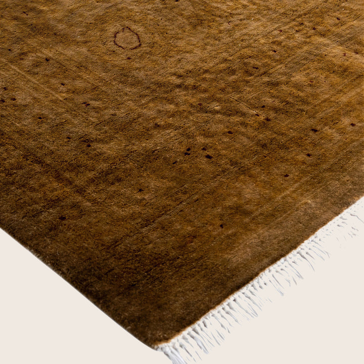 Gold Traditional Samsara Wool Rug - 9' x 12'