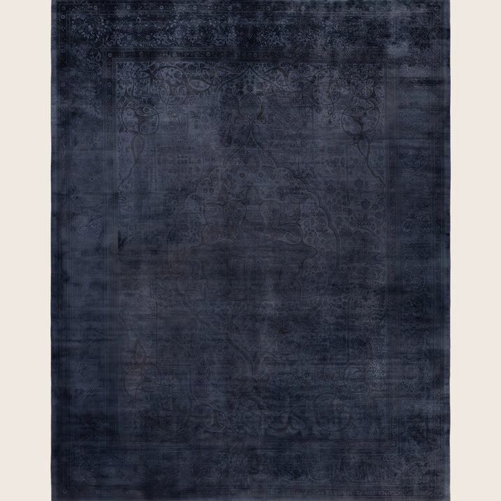 Black Traditional Samsara Wool Rug - 8'1" x 10'4"