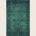 Green Traditional Samsara Wool Rug - 4'1" x 6'4"
