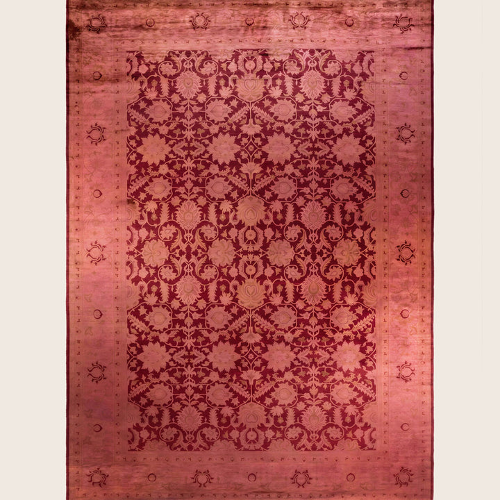 Red Traditional Samsara Wool Rug - 10'3" x 14'3"