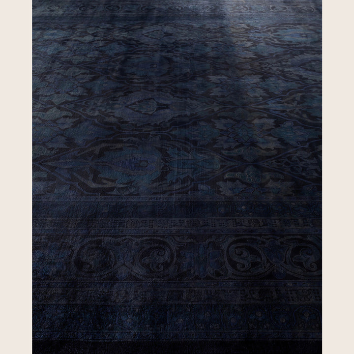 Black Traditional Samsara Wool Rug - 9'2" x 12'4"