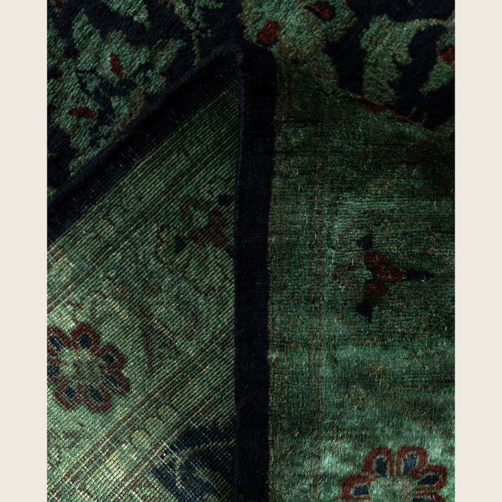 Green Traditional Samsara Wool Runner - 2'7" x 12'