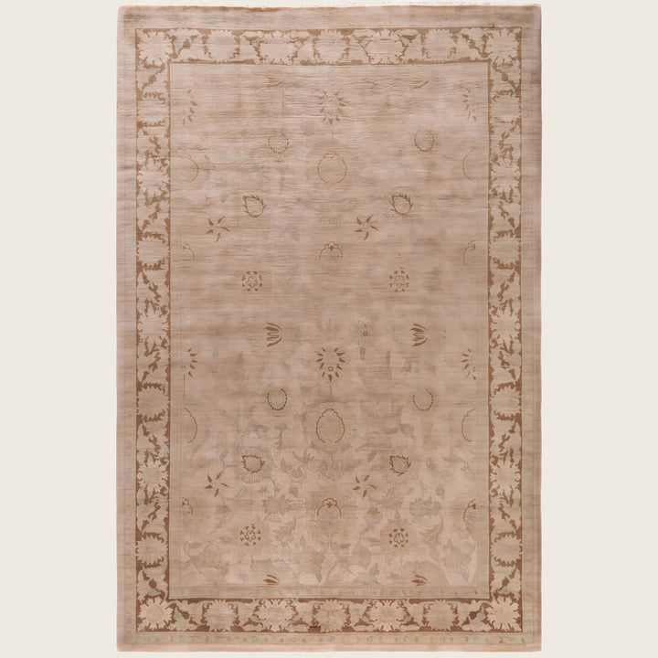 Beige Traditional Samsara Wool Rug - 4'2" x 6'5"