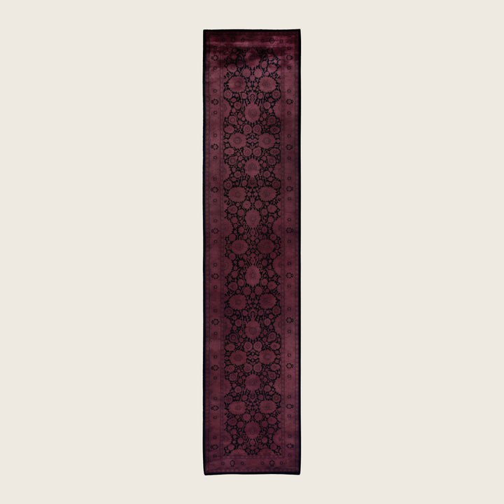 Pink Traditional Samsara Wool Runner - 2'7" x 12'4"