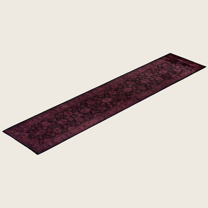 Pink Traditional Samsara Wool Runner - 2'7" x 12'4"