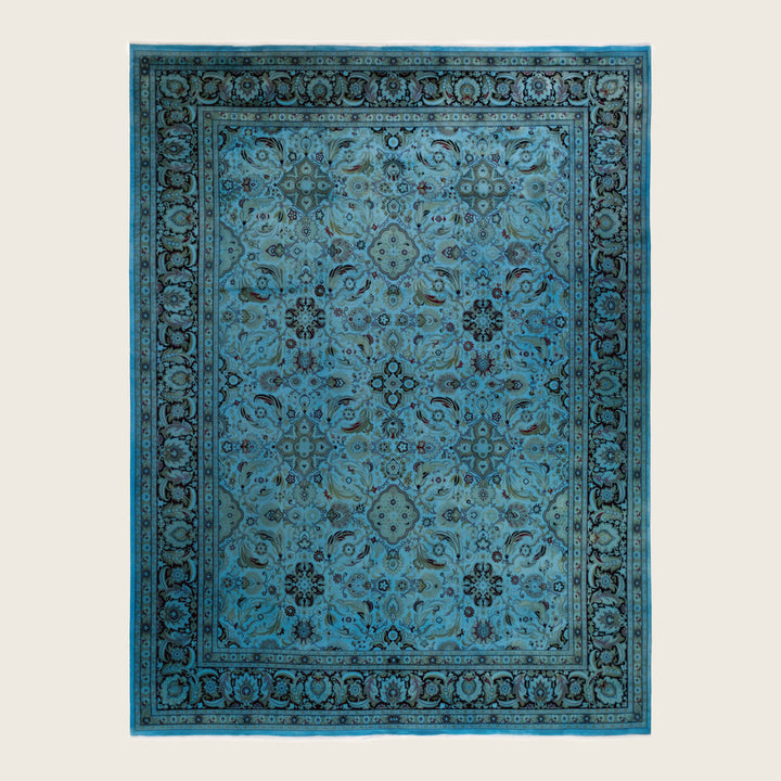 Blue Traditional Samsara Wool Rug - 9'2" x 12'3"