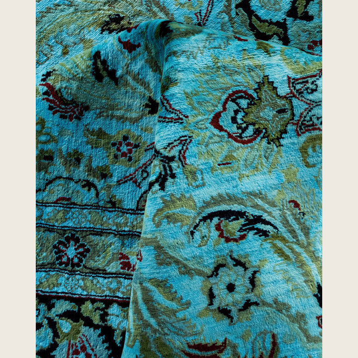 Blue Traditional Samsara Wool Rug - 9'2" x 12'3"