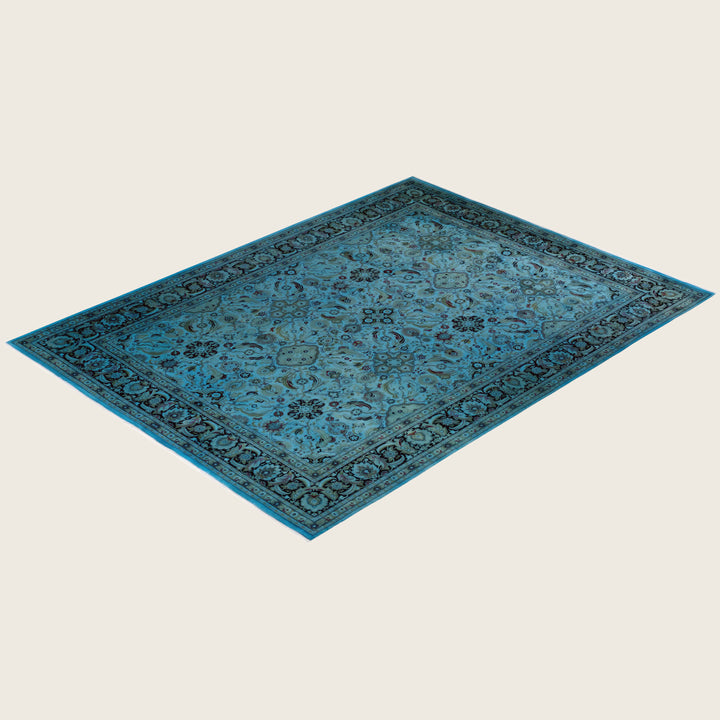 Blue Traditional Samsara Wool Rug - 9'2" x 12'3"