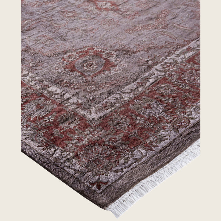 Brown Traditional Samsara Wool Rug - 4'2" x 6'4"