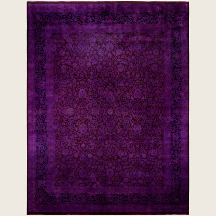 Purple Traditional Samsara Wool Rug - 10'2" x 13'10"