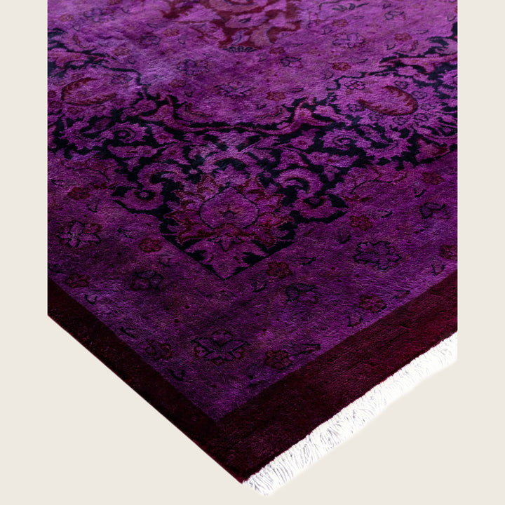 Purple Traditional Samsara Wool Rug - 10'2" x 13'10"