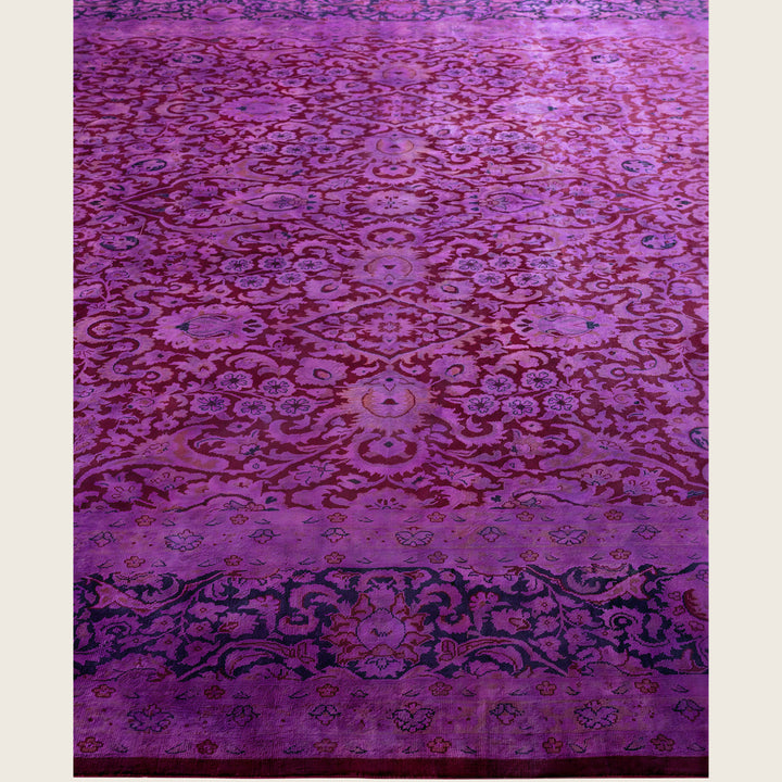 Purple Traditional Samsara Wool Rug - 10'2" x 13'10"