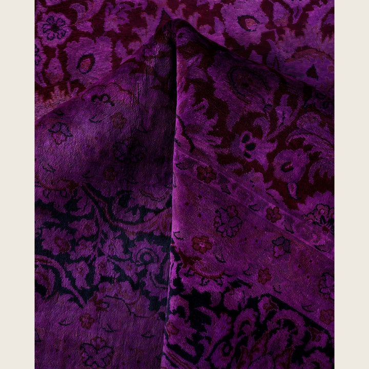 Purple Traditional Samsara Wool Rug - 10'2" x 13'10"