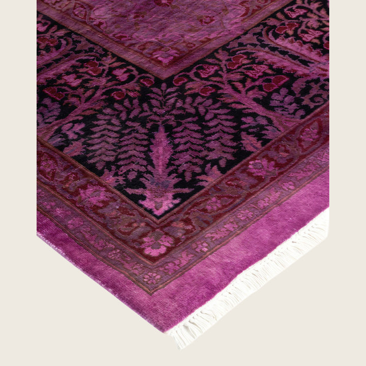 Pink Traditional Samsara Wool Rug - 10' x 11'8"