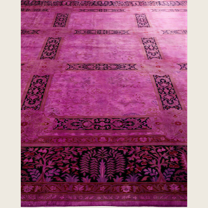 Pink Traditional Samsara Wool Rug - 10' x 11'8"
