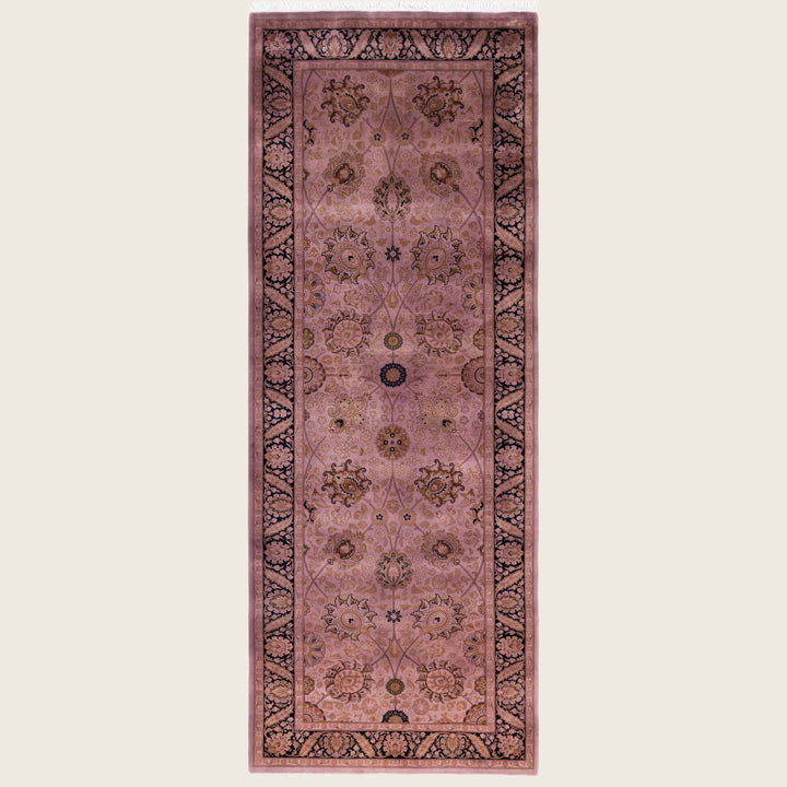 Purple Traditional Samsara Wool Runner - 3'1" x 8'6"
