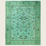 Green Traditional Samsara Wool Rug - 8'1" x 10'3"