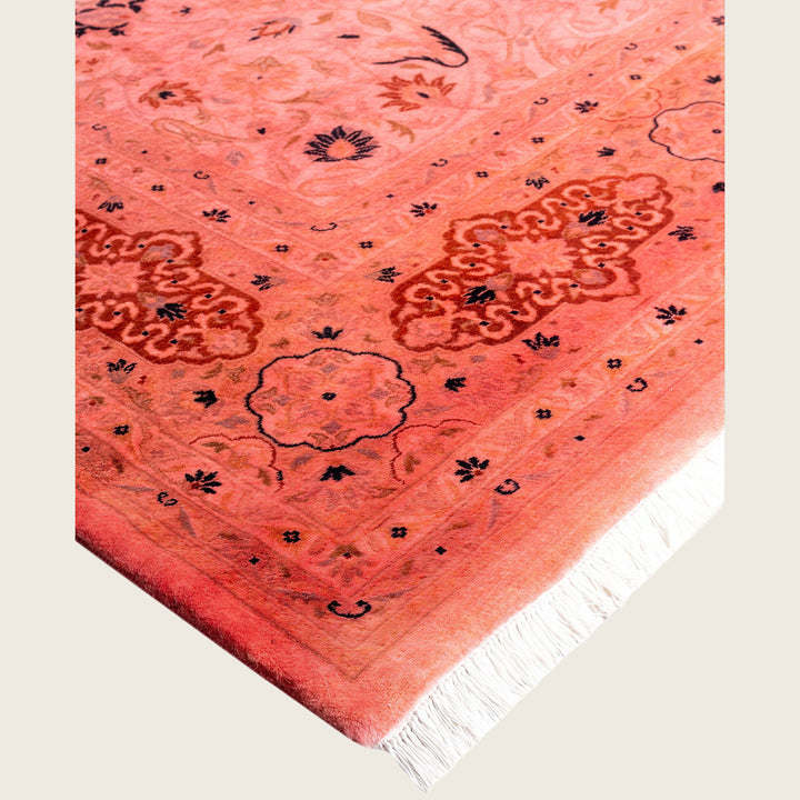 Pink Traditional Samsara Wool Rug - 8'3" x 10'2"
