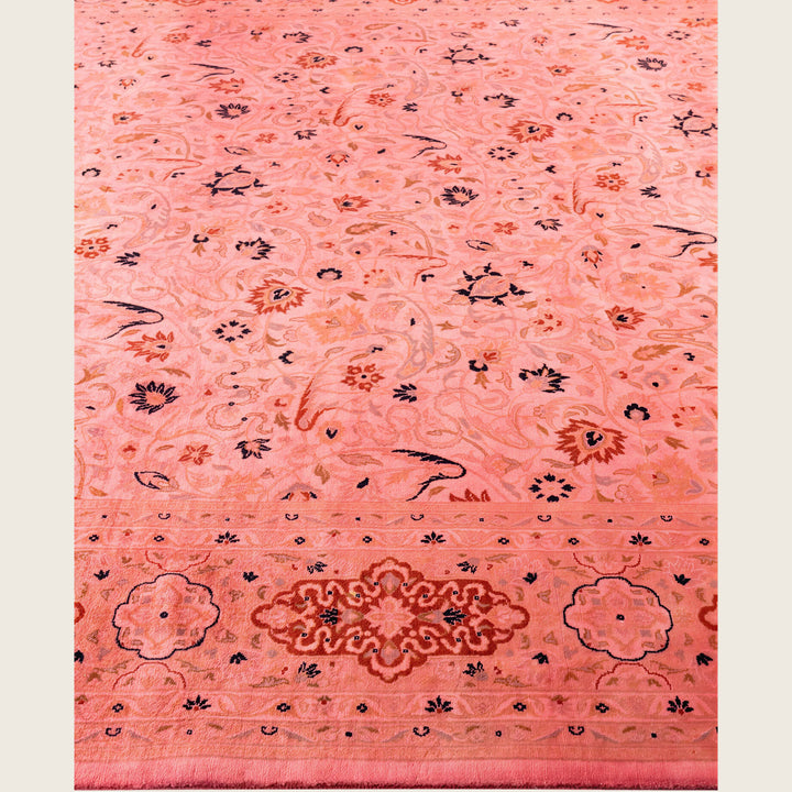 Pink Traditional Samsara Wool Rug - 8'3" x 10'2"