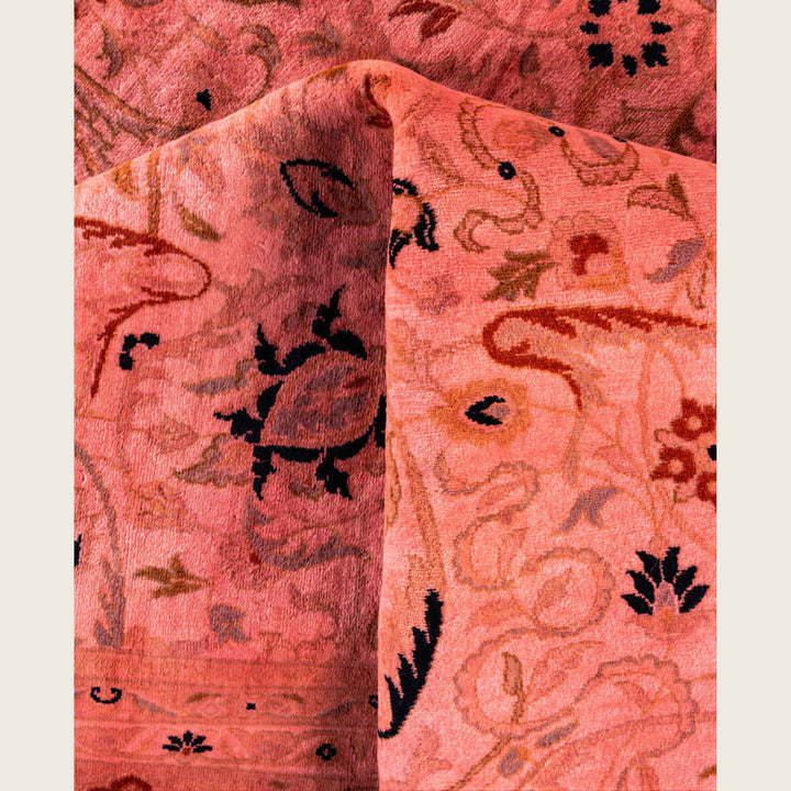 Pink Traditional Samsara Wool Rug - 8'3" x 10'2"