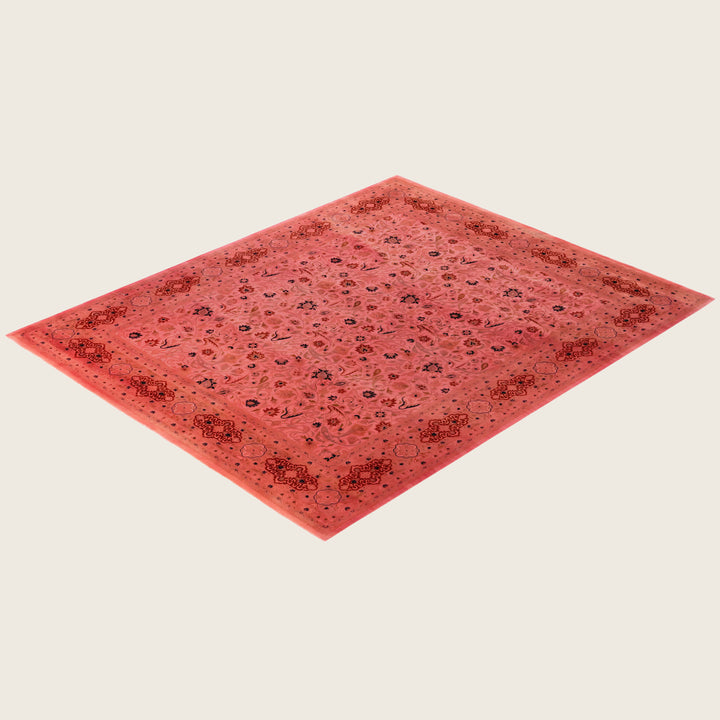 Pink Traditional Samsara Wool Rug - 8'3" x 10'2"