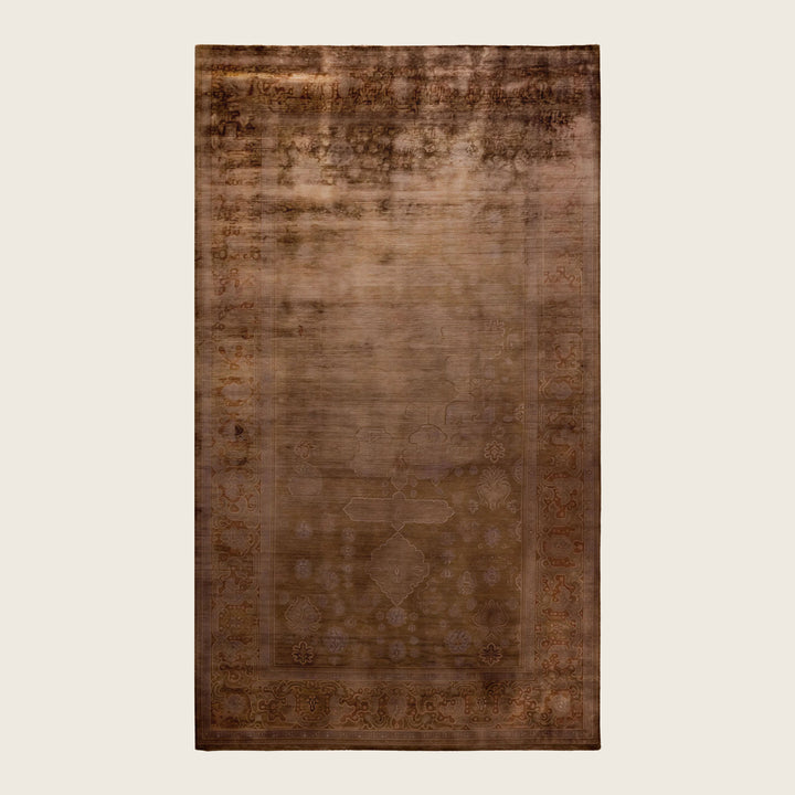 Brown Traditional Samsara Wool Rug - 6'1" x 10'7"