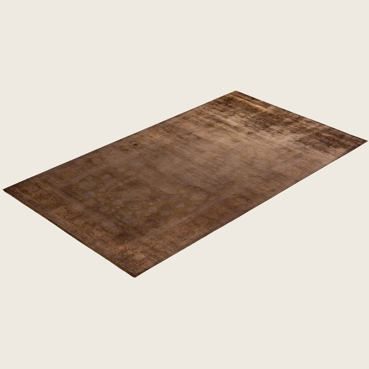Brown Traditional Samsara Wool Rug - 6'1" x 10'7"