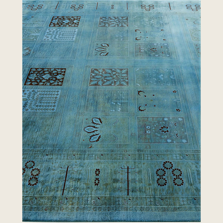 Blue Traditional Samsara Wool Runner - 6'2" x 11'8"