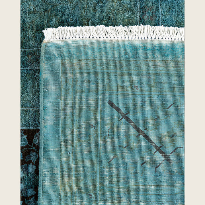 Blue Traditional Samsara Wool Runner - 6'2" x 11'8"