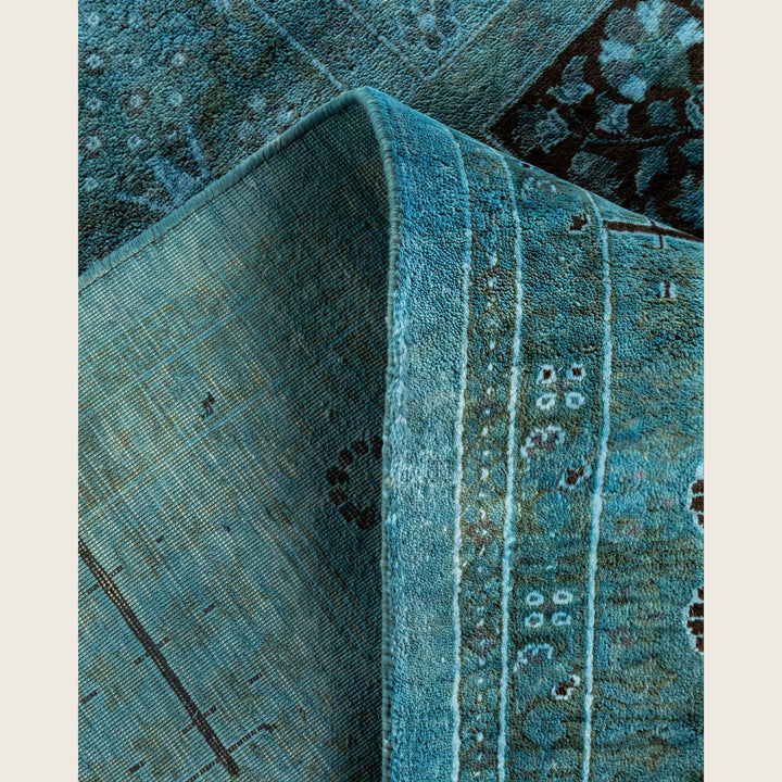Blue Traditional Samsara Wool Runner - 6'2" x 11'8"