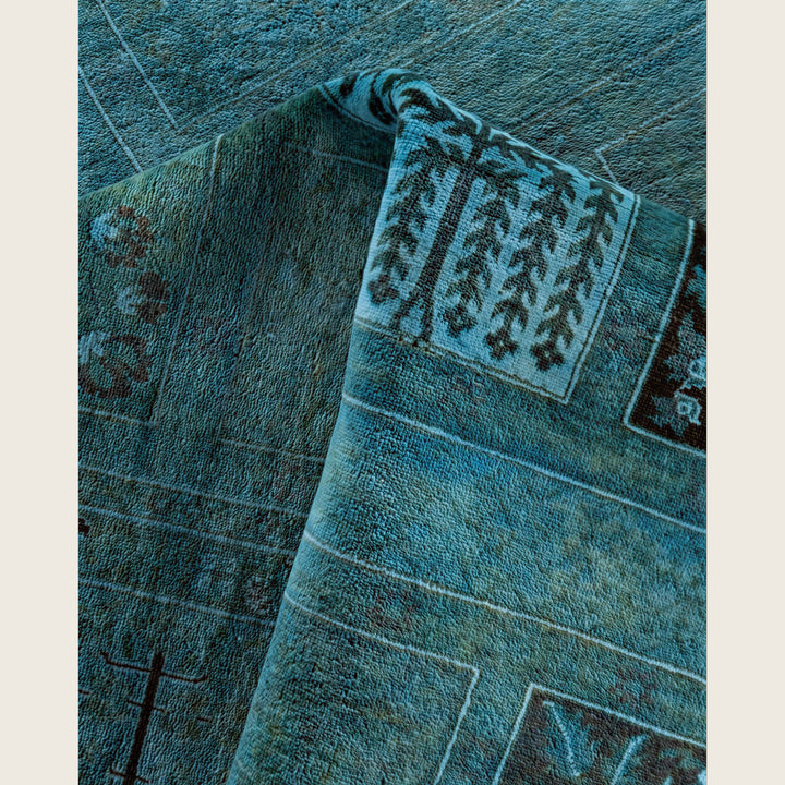 Blue Traditional Samsara Wool Runner - 6'2" x 11'8"