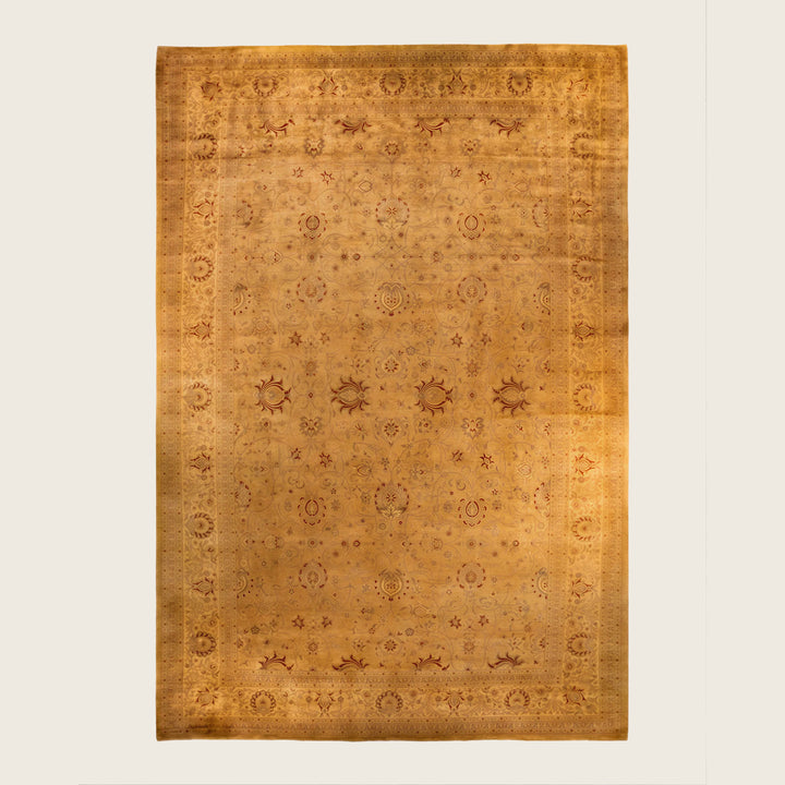 Yellow Traditional Samsara Wool Rug - 12'1" x 18'2"