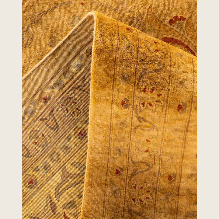 Yellow Traditional Samsara Wool Rug - 12'1" x 18'2"