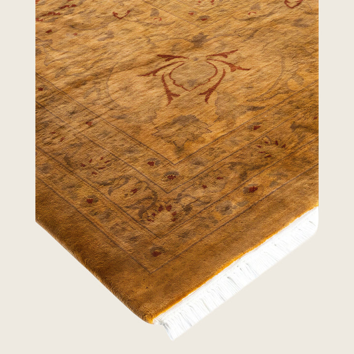 Yellow Traditional Samsara Wool Rug - 12'1" x 18'2"