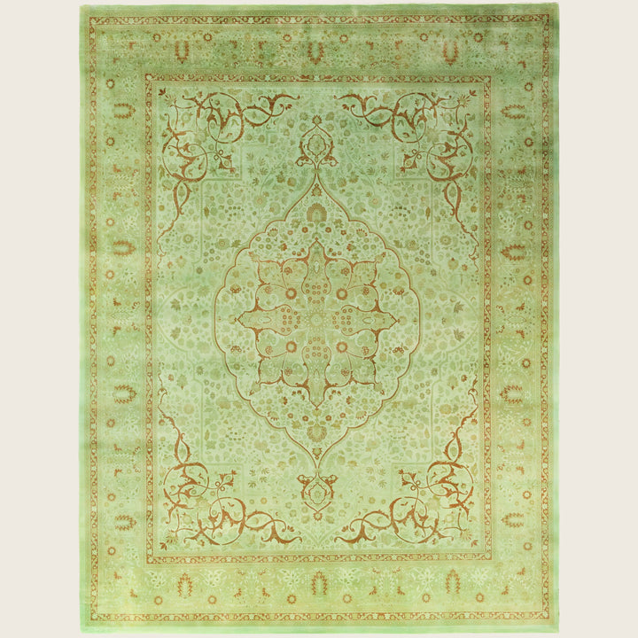 Green Traditional Samsara Wool Rug - 8'2" x 10'5"