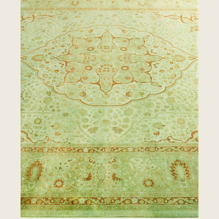 Green Traditional Samsara Wool Rug - 8'2" x 10'5"