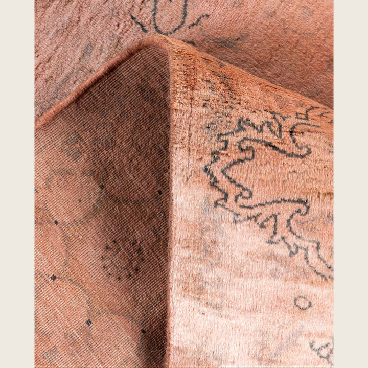 Pink Traditional Samsara Wool Rug - 4'2" x 6'1"